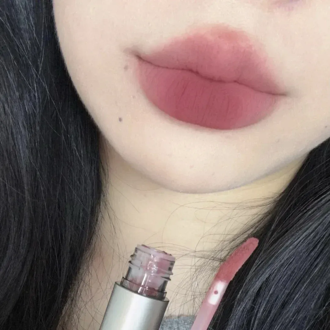 Dark Brown Matte Velvet Lip Gloss Waterproof Liquid Lipstick Nude Brown Lips Tint Mud Makeup Latte Coffee Lip Glaze Cosmetics — image 5