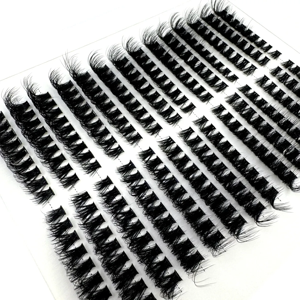Cat Eye Fluffy Effect Lash Single Clusters Left+Right Lash Extension 3D Wispy Natural Looking DIY Segmented Eyelash Extensions — image 6