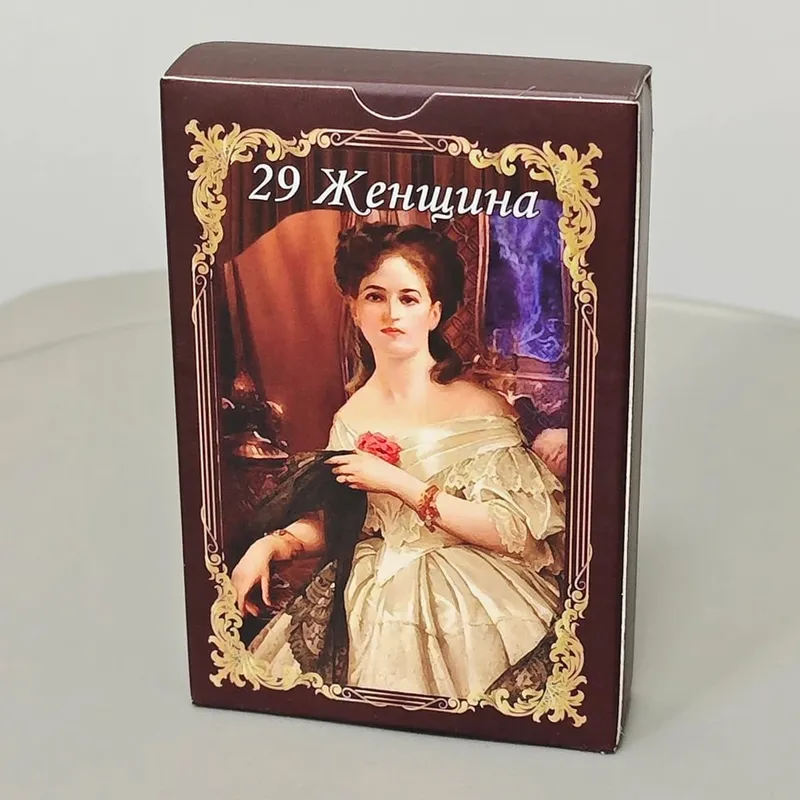 9*6cm In Russian Language Classical Realistic Lenormand Deck 40 Pcs Medieval Classics Lenormand Cards