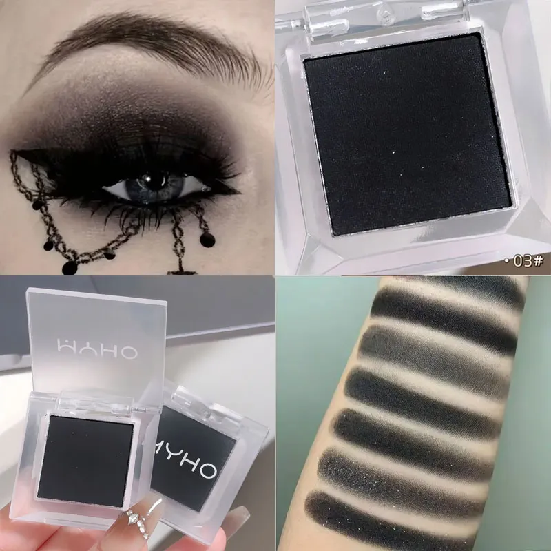 1Pcs Monochrome Matte Highlight Smoked Eye Shadow Plate Powder Is Delicate and Durable Naturally Brightening Dopamine Eye Shado — image 4
