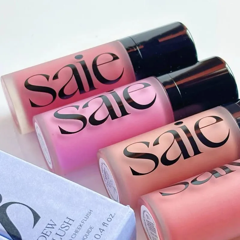 Saie 4-Colors Liquid Blush CHILLY SPICY Highlighter Sunglow Contouring Shimmer Powder Quick-drying Non-sticky Natural Texture — image 3