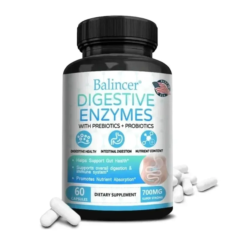 Organic Digestive Enzyme Probiotic Capsules Prebiotic Nutrition Digestion and Gut Health Immunity Suitable for Adults and Men — image 10