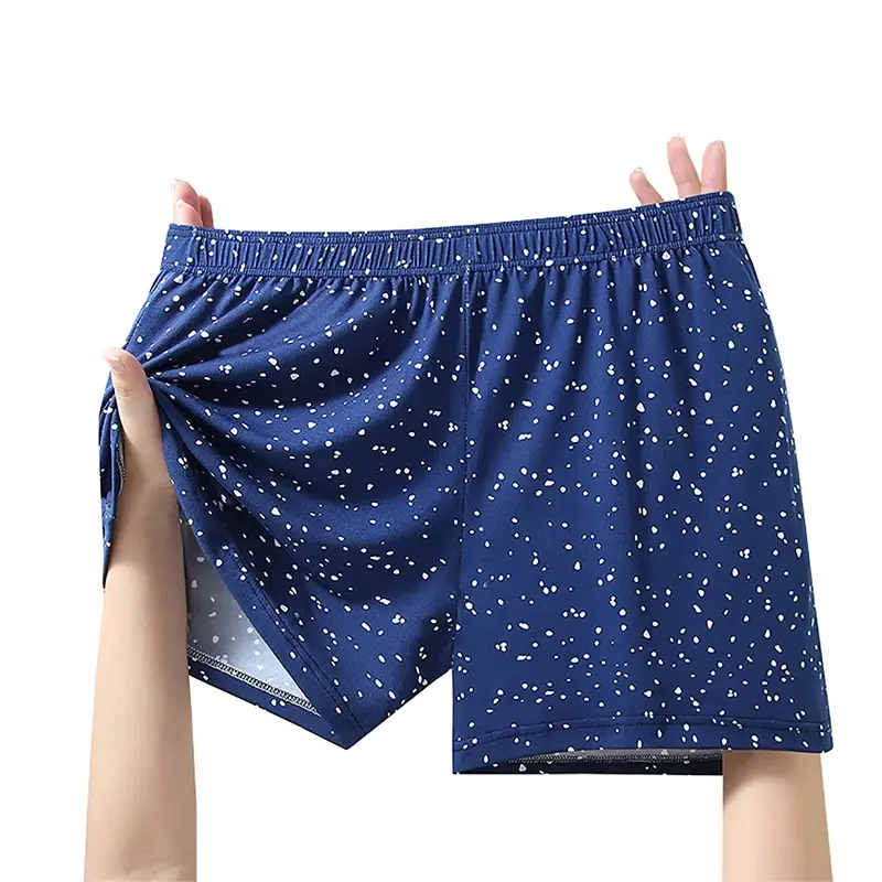 5 pçs novo estilo calcinha masculina polka dot aro calças com cantos planos pele macia amigável calças gordas respirável roupa interior masculina — image 4