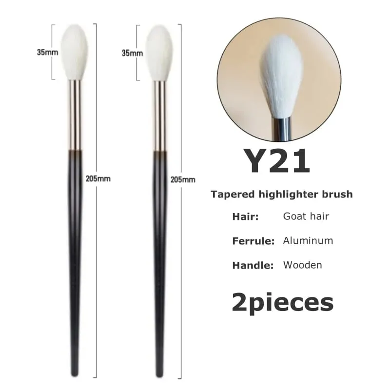 Tapered Highlighter Makeup Brushes Natural Goat Hair High Quality Face Blender Contour Make Up Brush Tools — image 8