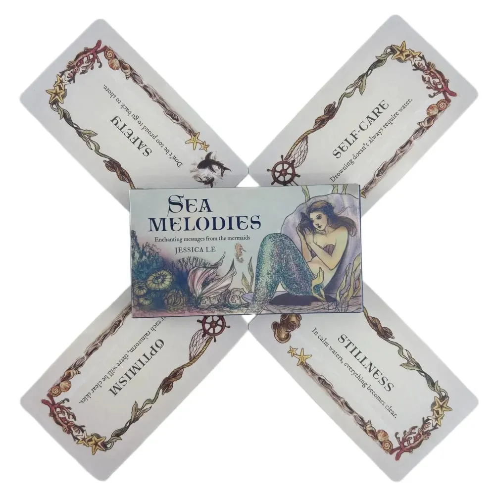 Sea Melodies Oracle Cards A 40 Deck Message From The Mermaids Tarot English Visions Divination Edition Board Playing Games — image 2