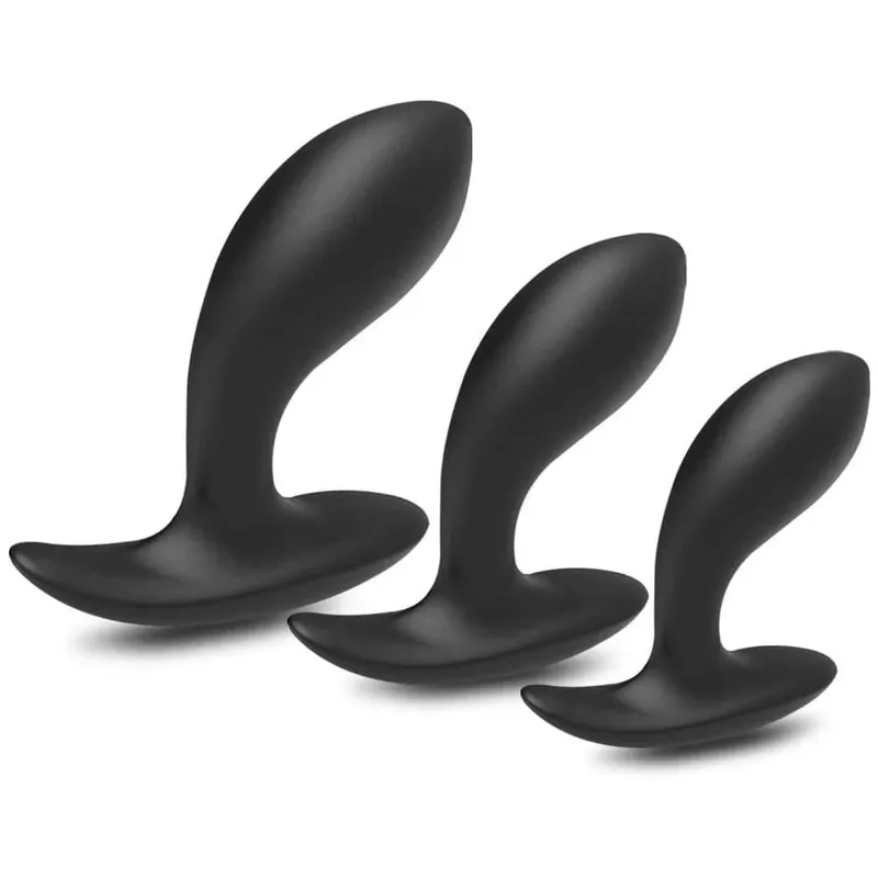 Silicone Anal Beads Butt Plug Training Set Huge Flared Base Wearable Hollow Anal Plug Prostate Massage G spot sex Toy Man Women — image 4