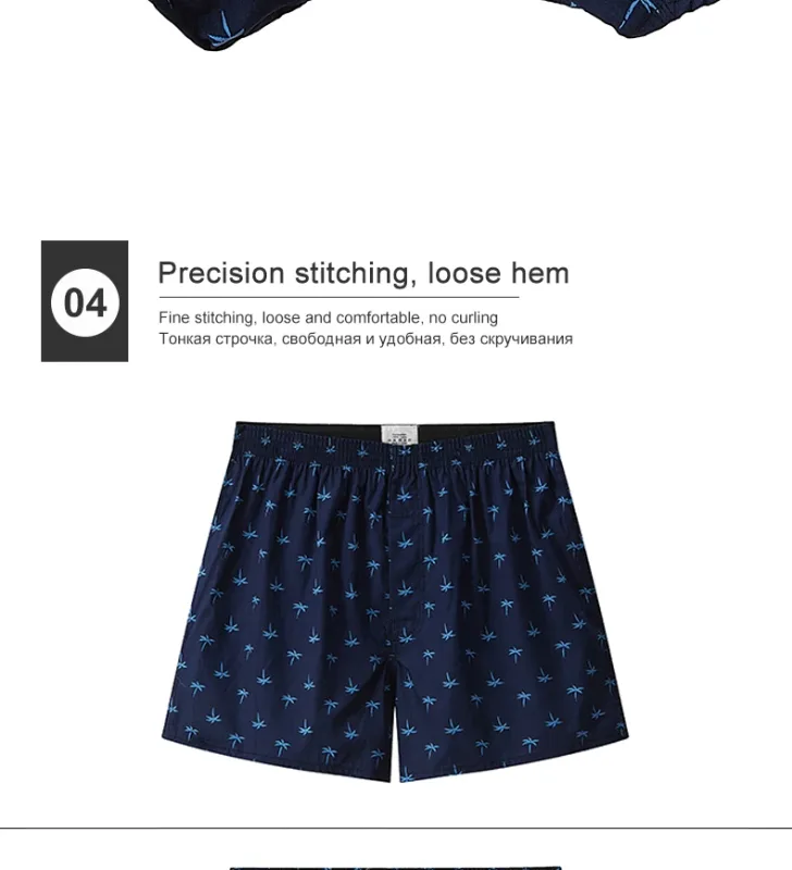 Shorts boxer de algodão masculino, roupa íntima masculina com padrão impresso, shorts estilo universitário, roupa de verão respirável e confortável — image 15
