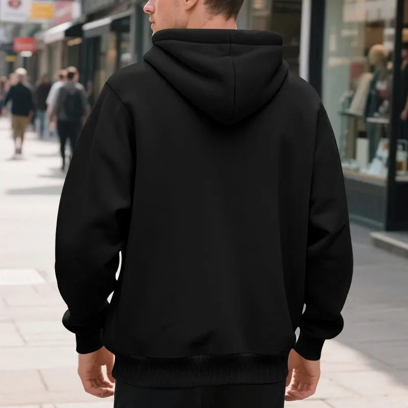Baru 2026 Musim Gugur Kasual Lelaki Lengan Panjang Zip Bertudung Kot Sweatshirt Fesyen Lelaki Luaran Pakaian Sukan Jaket Hoodies — image 5