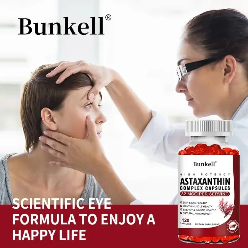 Astaxanthin 32 Mcg Supplement with EPA DHA Krill Oil Supports Healthy Vision Gut Health and Circulation Strong Antioxidant
