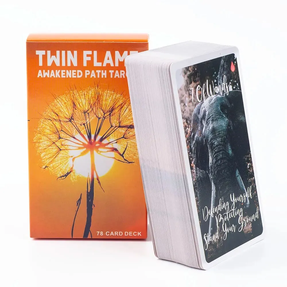 New Arrival 78Cards Twin Flame Awakened Path Tarot Deck Card 10.3x6cm For Family Party Fortune Telling Divination Game — image 2
