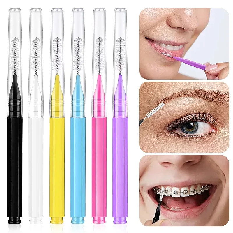 10/20 Pcs Eyebrow Brushes Mini Brow Lifting Brush Disposable Makeup Eyelash Tool Tooth Interdental Brush Lash Extension Supplies — image 1