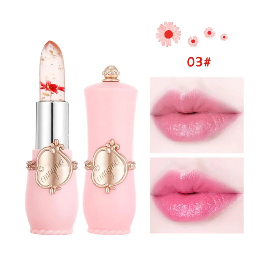 Flower Jelly Lipstick Set Temperature Change Moisturizer Flower Lip Stick Long Lasting Lip Balm Magic Color Change Lip Gloss Set — image 8