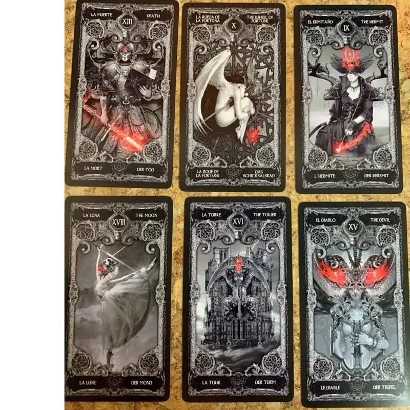10.3*6cm XIII Dark Tarot Cards Deck Board Game English Mysterious Divination Fate — image 3