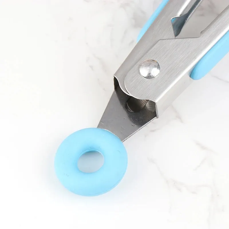 Silicone BBQ Grilling Tong Kitchen Cooking Salad Bread Serving Tong Non-Stick Barbecue Clip Clamp Stainless Steel Tools Gadgets — image 10