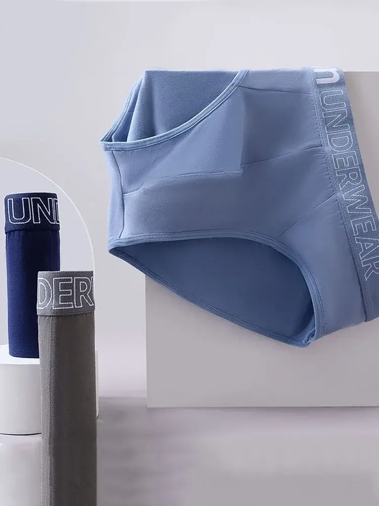 3 Pcs/Lot Men's Letter Briefs Underwear Comfortable Panties Shorts Sexy Gifts for Man Underpants