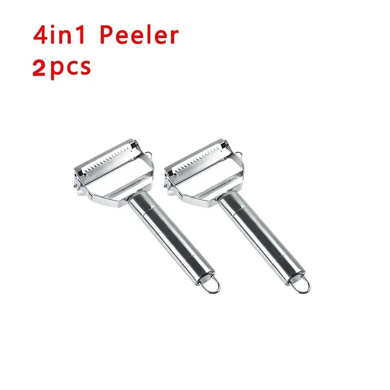 2/4 In 1 Rotary Peeler Multiple-Function Vegetable Fruit Potato Peeler Stainless Steel Peeler Home Kitchen Article Durable — image 13