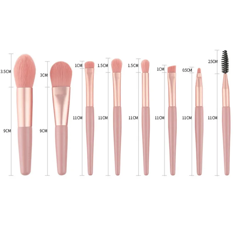 8Pcs Portable Makeup Brushes Set Women Cosmetic Eye Shadow Blush Powder Shadow Foundation Blush Blending Concealer Make Up Tools — image 6