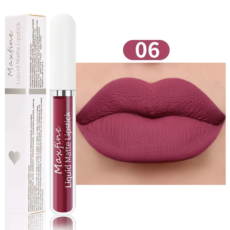 10 Color Waterproof Matte Velvet Lip Glaze Long-Lasting Silky Red Liquid Lipstick High Pigmented Lip Gloss Sexy Makeup for Women — image 13