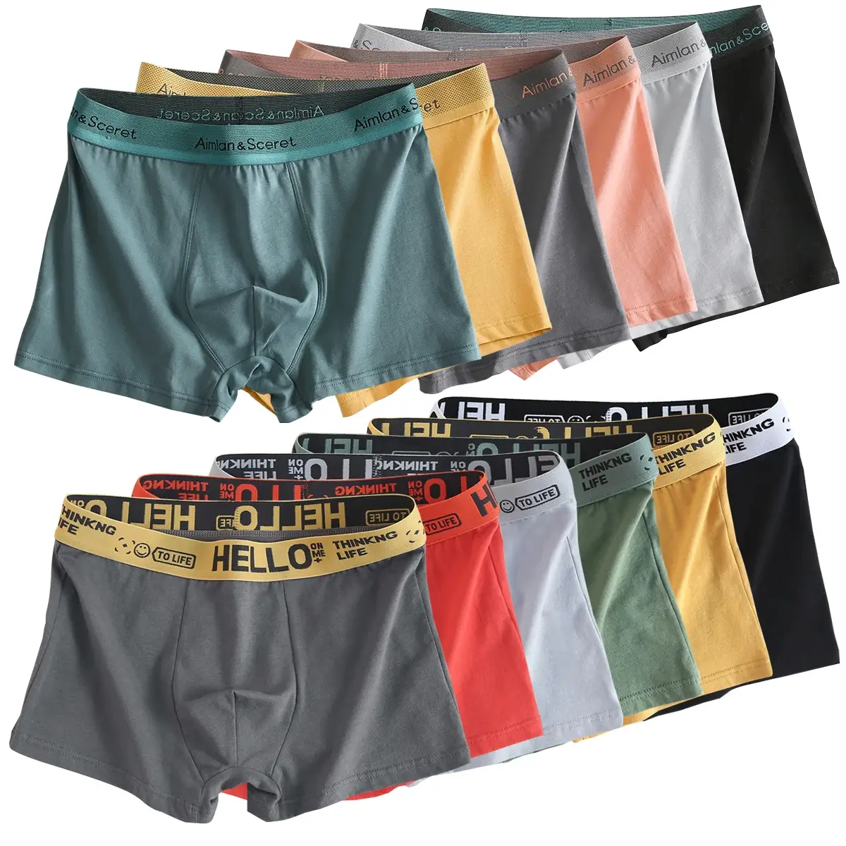 12Pcs Men's underwear Boxer Brief Plus size Cotton Panties Breathable Soft 40-130KG — image 4