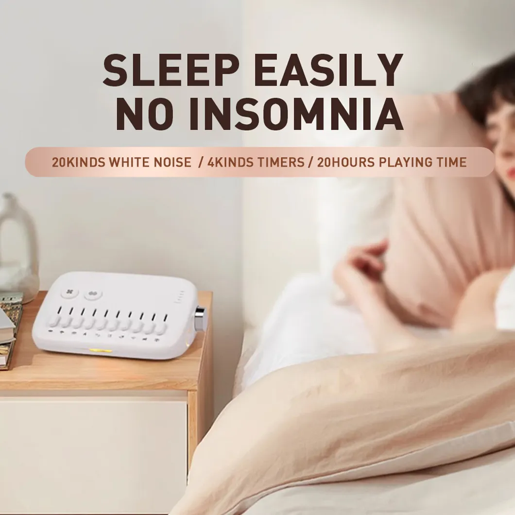 1 stk Mini Sleep Sound Machine 10 beroligende naturlyde Bærbar Mini Sleep Sound Machine Noise Cancelling — image 2
