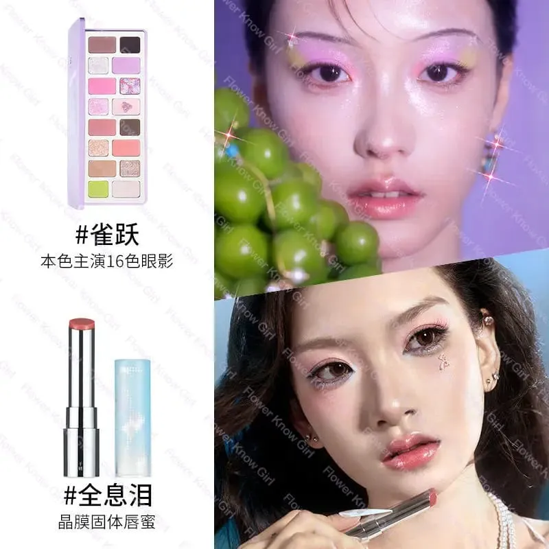 16-Color Eyeshadow Palette Matte Shimmer & Satin Finishes Natural Daily Wear Multi-Color Face Palette Lip Gloss Set — image 15