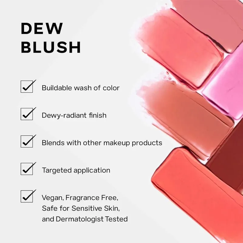 Saie Hydrating Blendable Dewy Liquid Blush CHILLY Buildable Luminous Multiuse Cheek Lip Tint Blush for All Sensitive Skin Tones