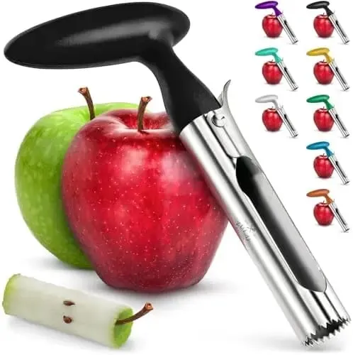 1PC Premium Stainless Steel Kitchen Apple Corer Tool Ultra Sharp Easy to Use & Clean Durable Fruit Corer Remover