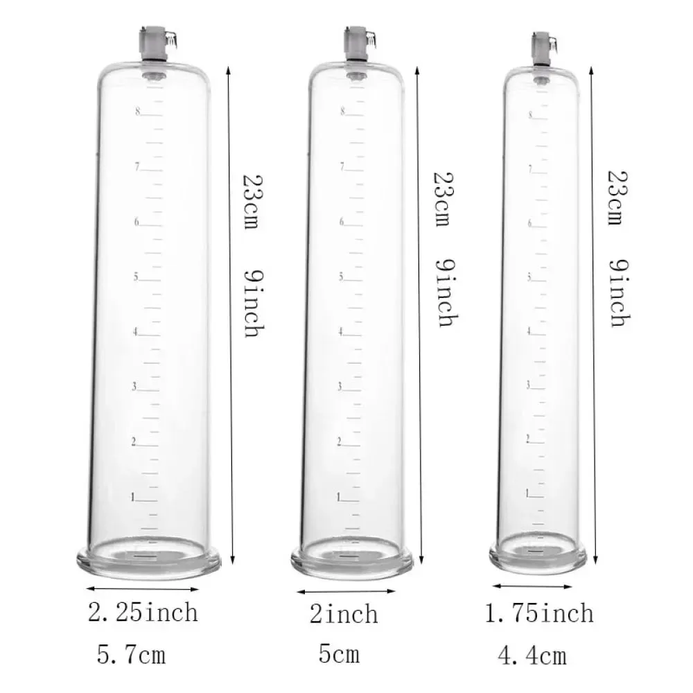 Acrylic Penis Pump Accessories Vacuum Penis Enlargement Device Masturbation Vacuum Pump Flange Pump Penis Cylinder Set Sex Toys — image 2