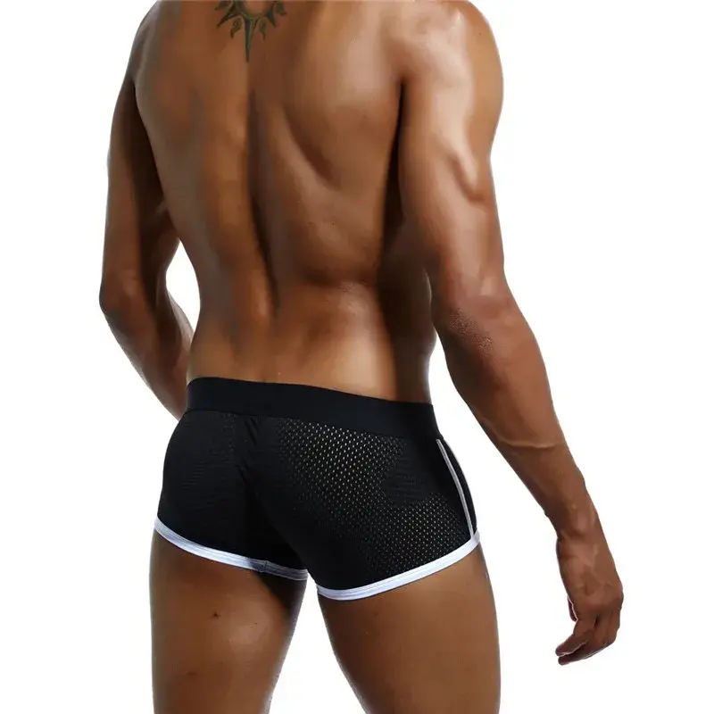 4Pcs Man Underpants Boxershorts Men Boxers Male Breathable Ice Silk Mesh Quick Drying Underwear Men’s Panties Boxer — image 2