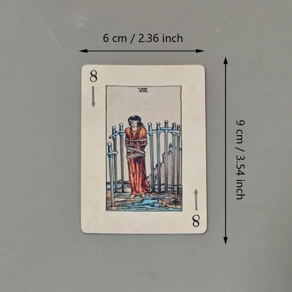 Mazzo di carte da gioco RWS: mazzo da poker da 78 carte illustrato con immagini RWS combina tarocchi e carte da gioco 9 * 6 cm a doppio rilievo — image 2