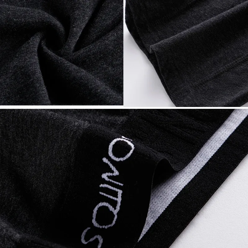 4pcs Long Boxers for Men Underwear Plus Size Men's Panties Sexy Long Leg Underpants Cotton Mens Boxer Shorts Fashion Male Trunk — image 2
