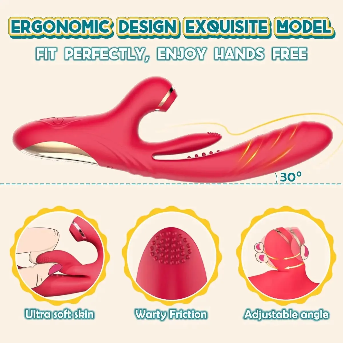 2 in 1 Powerful Tapping Flapping Female Vibrator for Clitoris Masturbation Heating Thrusting Dildo for Women Sext Toy for Adult