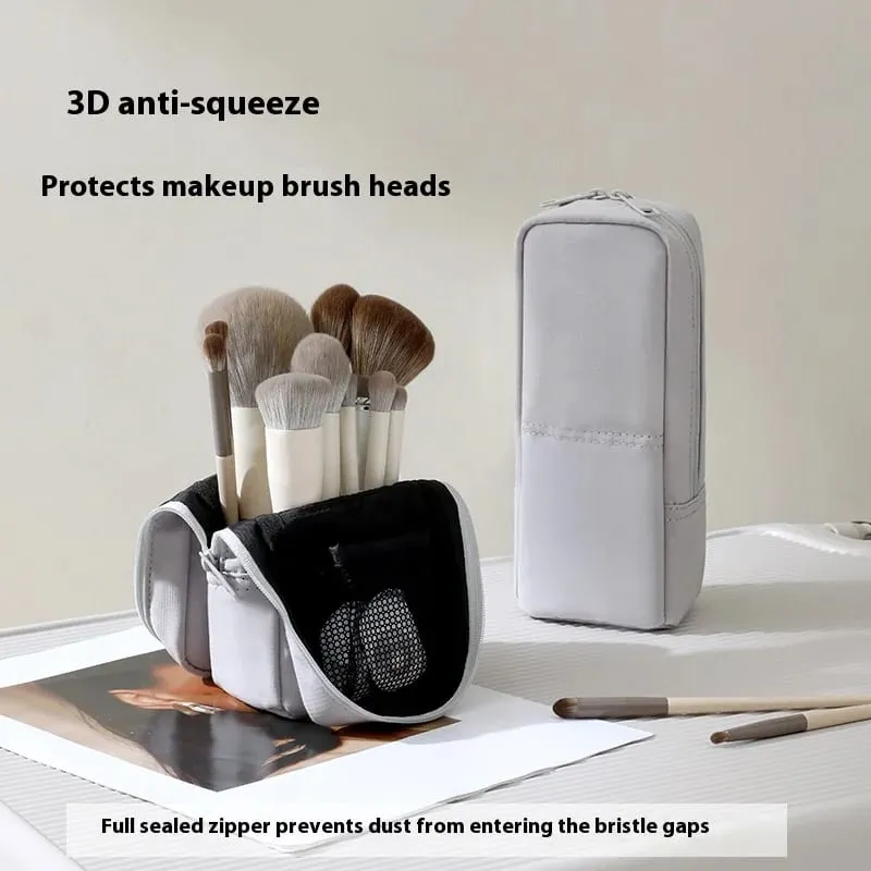 Portable Makeup Brush Bag Magnetic Stand Makeup Storage Travel Cosmetic Organizer Holder Box Lady's Travel Toiletry Bag Vertical