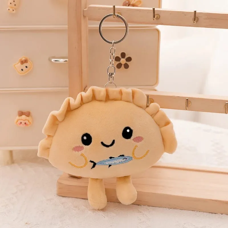13/35cm Cute Dumpling Plush Pillow keychain Colorful Multi-Flavored Food Dumpling Soft Toy Kawaii Fried Dumpling with Red Heart — image 10
