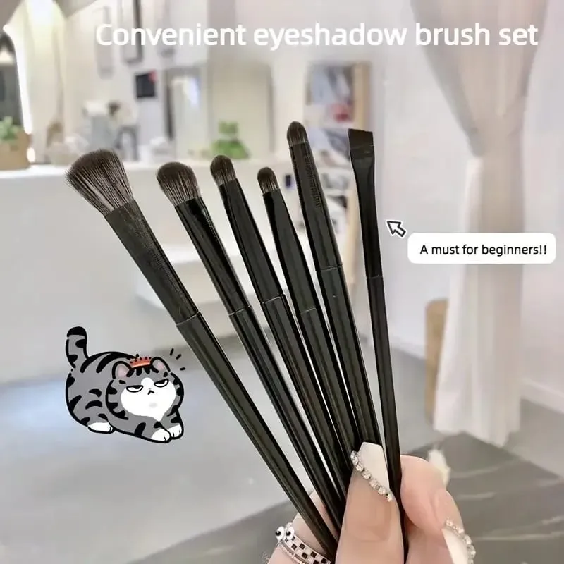 Soft Eye Shadow Brush 10 Piece Set of Eye Cosmetics Apply Eyeliner Pencil Blade Eye Detail Small Makeup Brush — image 3