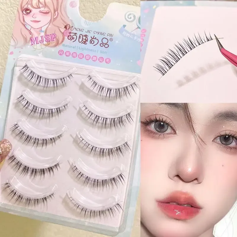 Natural False Eyelashes Slender Transparent Stem Eye Lashes Manga Lashes Novice Eyelash Supplies Korean Eyelashes Stick Makeup — image 18