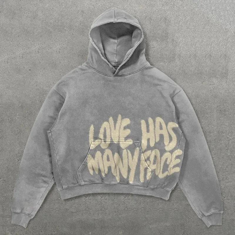 Harajuku Thickened letter print Oversized Hoodie Y2k Goth Hoodies Women Streetwear Tops Sweatshirt grunge Clothes Men Clothing — image 10