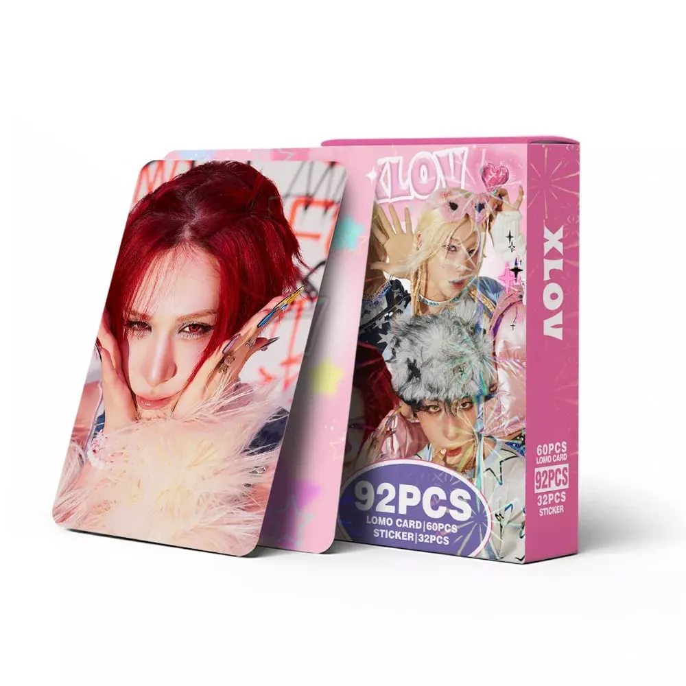92 Teile/satz Idol XLOV Neue Mini 2 Album I Gott Peripherie Lomo Karten Und Aufkleber Postkarten WUMUTI RUI HARU HYUN Fans Geschenk Sammlung — image 6