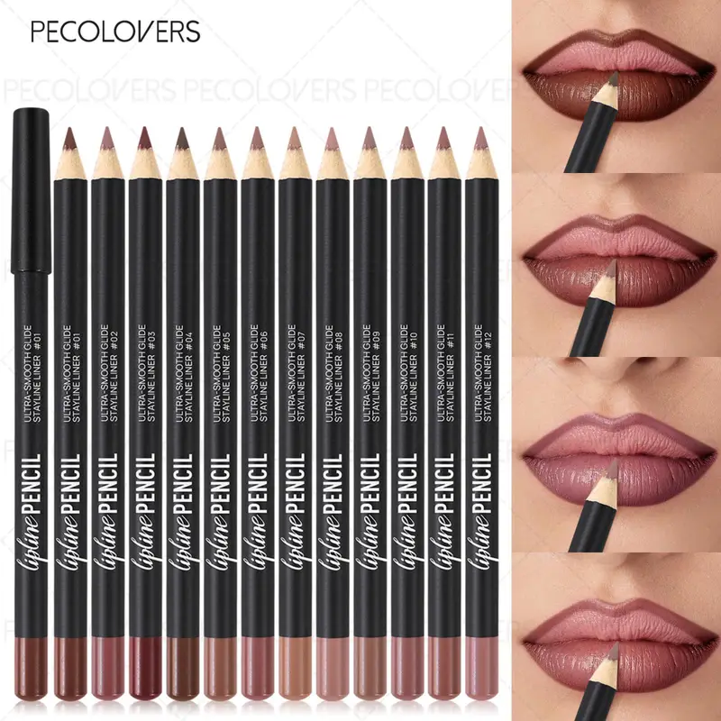 1PC Lipliner Lipstick Plump and Charming Lips Not Dry Nude Brown Multi-color Choice with A Variety of Makeup Lip Cosmetics