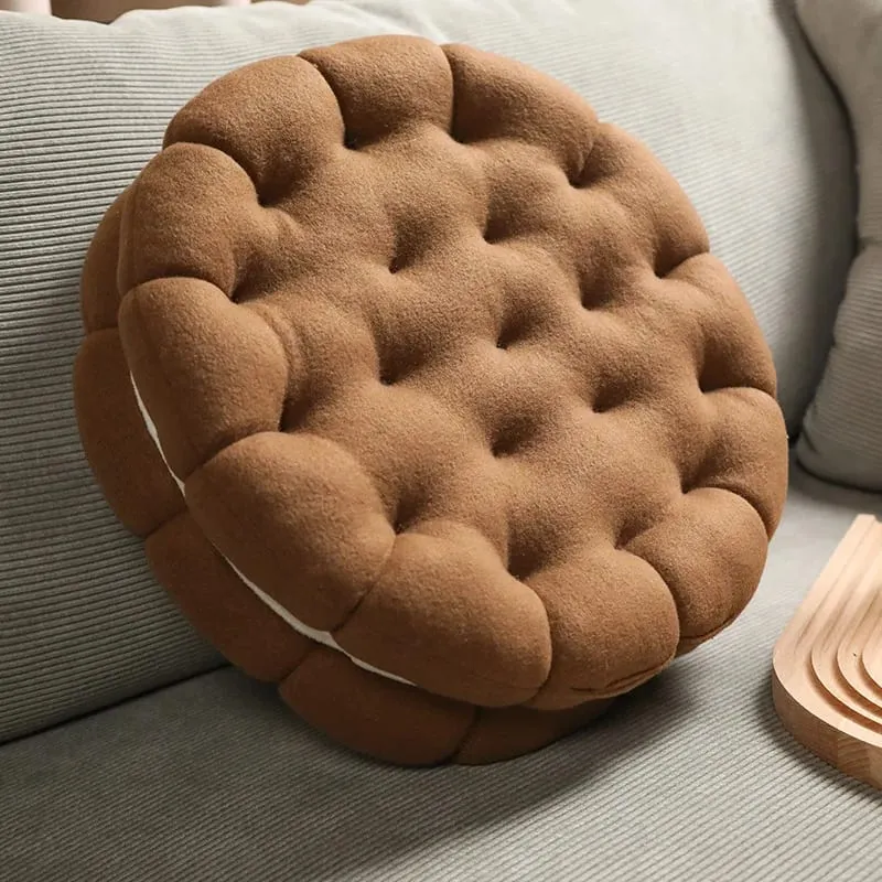 Real life Biscuit Shape Plush Cushion Soft Creative Pillow Chair Car Seat Pad Decorative Cookie Tatami Back Cushion Sofa Home — image 13