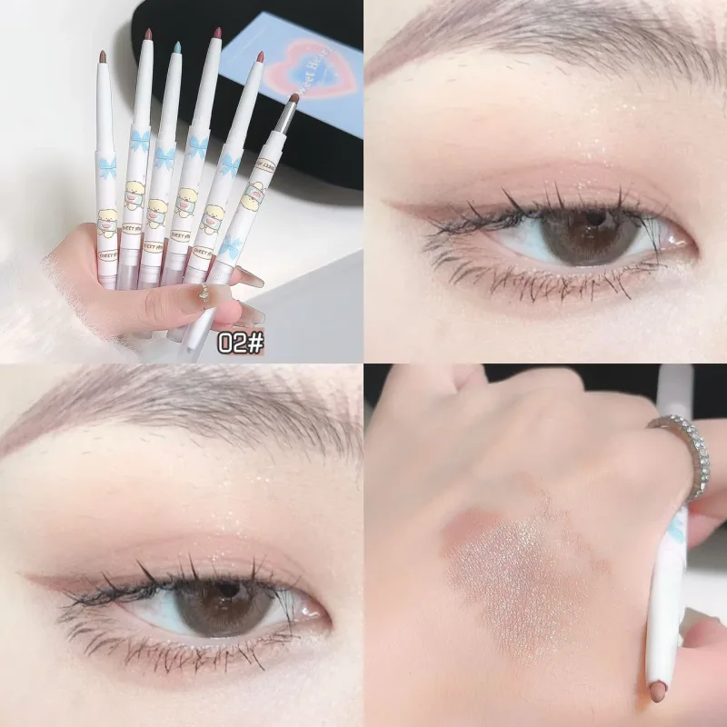 Silky Eye Liner Pencil Lying Silkworm Shadow Pen Natural Matte Green Pink Eyeliner Gel Easy To Color Waterproof Eye Make Up Tool