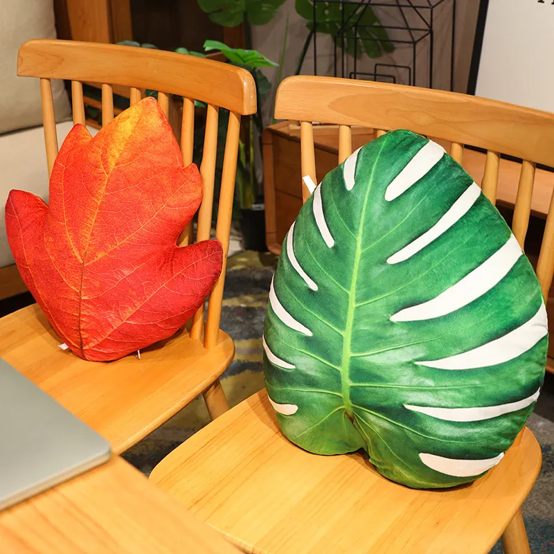 Creative Plant Leaves Plush Toys Maple Leaves Ginkgo Stuffed Dolls Small And Fresh Sofas Cushions Room Decor Exquisite Gifts — image 6