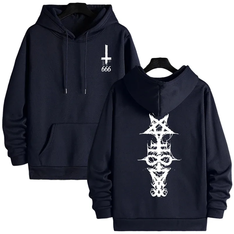 Mens Gothic Hoodie Satanic Symbol Print Street Fashion Warm Pullover Unisex Oversized Sweatshirt Outerwear Autumn Winter Outwear — image 26