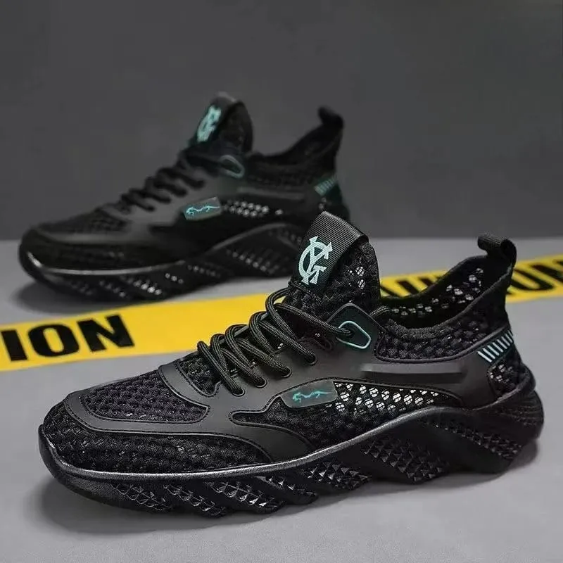 Neformální obuv pro muže Všestranná Pohodlná síťovina měkká podrážka Běžecké botyHollow Out Outdoor Trendy Pánská sportovní obuv — image 8