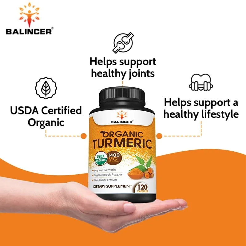 Organic Turmeric with Black Pepper Extract Supports Joint Health Antioxidant Benefits and Promotes Nutrient Absorption — image 2