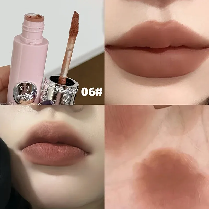 Matte Nude Liquid Lipstick Moisturizing Lipgloss Lasting Lip Mud Soft Silky Lip Stain Natural Makeup 6 Colors Lip Stain