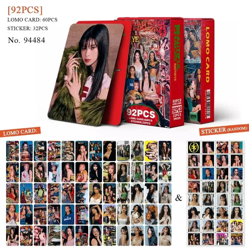 92PCS Kpop 핫 아이돌 MANON SOPHIA DANIELA LARA MEGAN YOONCHAE 자기 제작 HD Lomo 카드 팬 수집 Photocards 선물 작은 카드