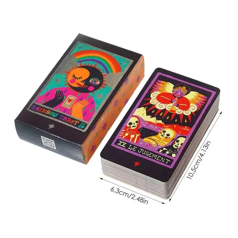 Rainbow Oracle Cards Tarot Decks For Beginners Learning Professionals Fortune Telling Cards Table Board Game Family Nights Gifts