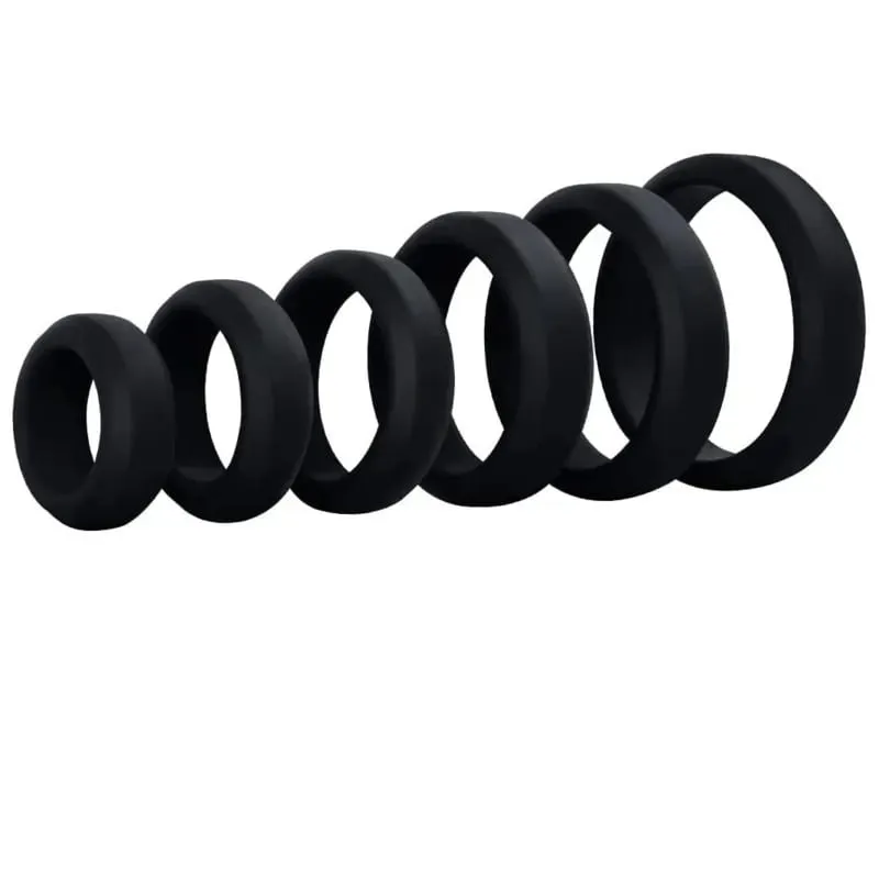 6 Pcs Male Penis Rings Cock Rings Sleeve Delay Ejaculation Silicone Beaded Time Lasting Erection Sex Toys For Men Adult Games — image 6