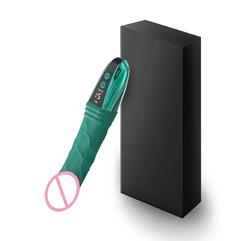 Female LCD Display Vibrator Clitoris Nipple Gspot Tease Dildo Stimulator Vagina Anal Masturbator Sex Toys for Women Male Couples